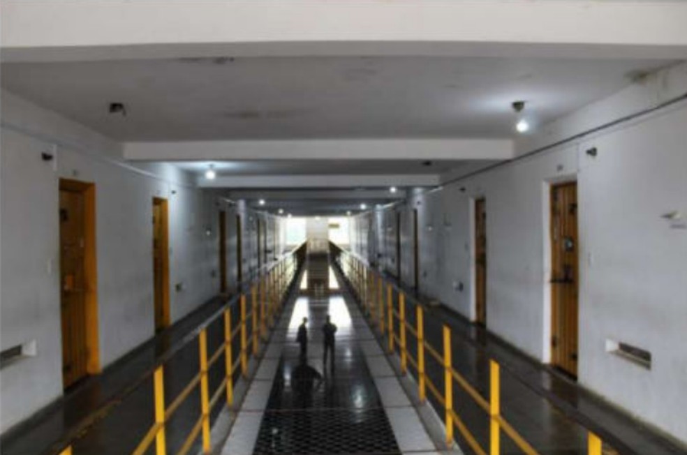 Vista interna do Pavilhão 1 da Penitenciária 2 de Tremembé, onde Robinho está preso — Foto: Reprodução/Defensoria Pública de São Paulo