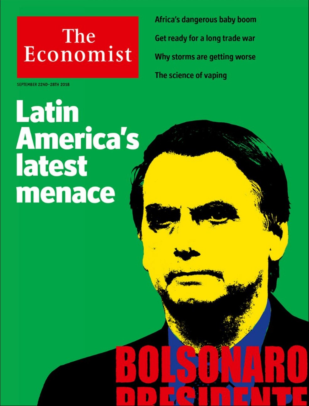 Jornal inglês afirma que Bolsonaro é ameaça para o Brasil e o