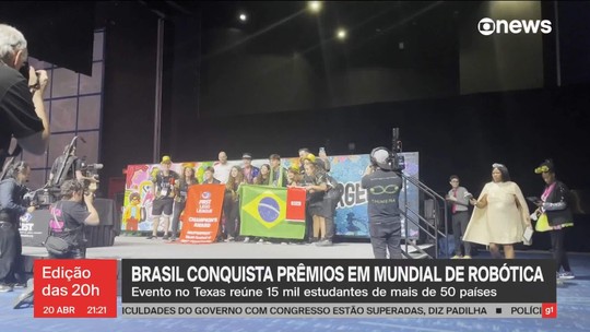 Brasil conquista prêmio no maior torneio de robótica do mundo - Programa: Jornal GloboNews 