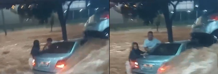 VÍDEO: Mulher morre arrastada por enchente após forte chuva em Uberlândia