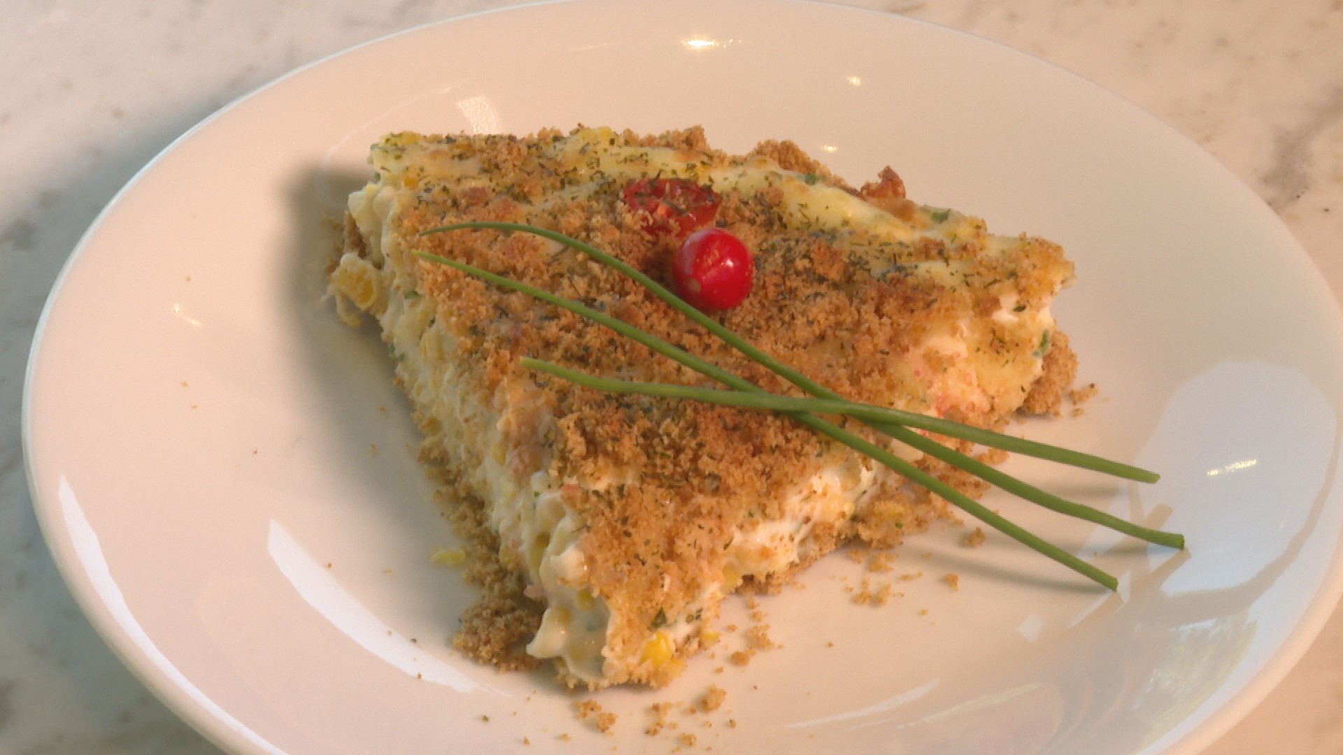 Versão brasileira: aprenda a receita de quiche de milho com farinha de rosca 