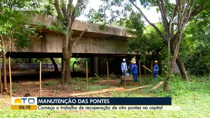 Obras de manutenção em estruturas de pontes começam em Palmas