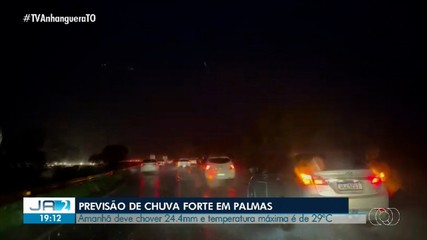 Chuva forte atinge Palmas na noite desta quinta-feira (7); veja
