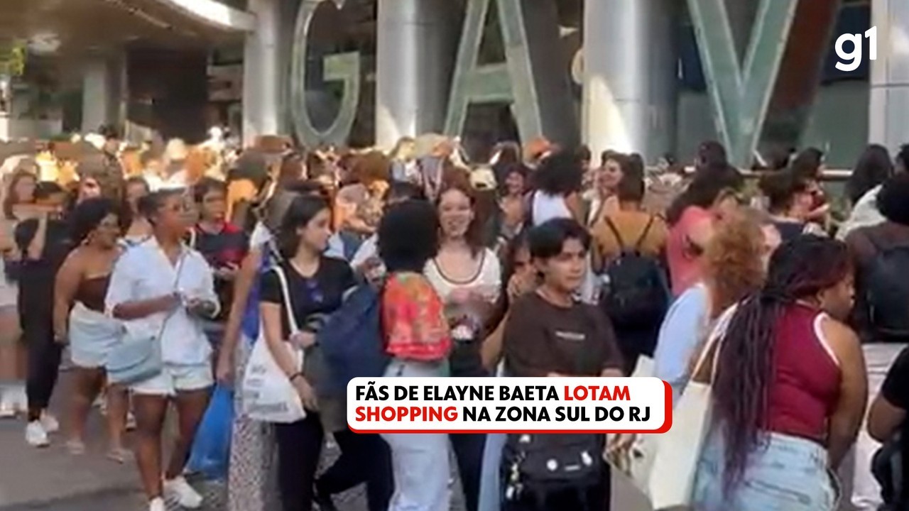 Fãs de Elayne Baeta lotam acessos a shopping na Zona Sul do Rio para turnê solidária da autora