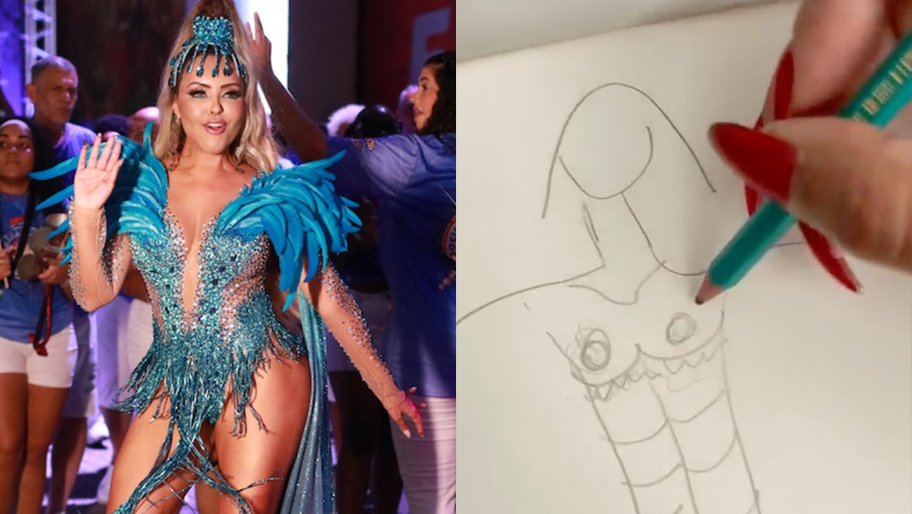 Rainha da Rosas de Ouro ajuda a criar looks de carnaval: 'meus rabiscos viram fantasia'