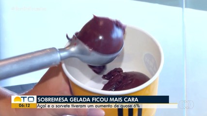 Preço do quilo de sorvete e açaí sofre alta de quase 6% no mercado