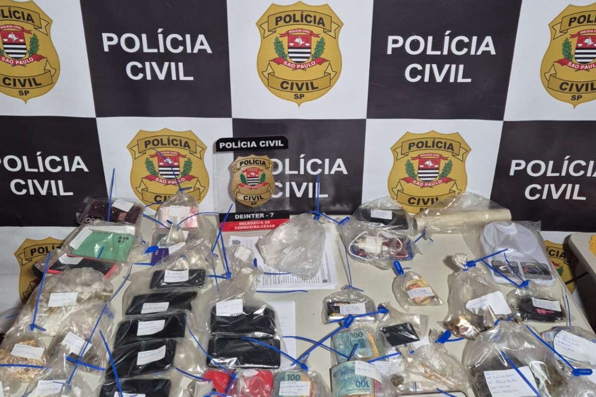 Operação policial contra o tráfico de drogas apreende quase R$ 9 mil e prende sete pessoas em Cerqueira César