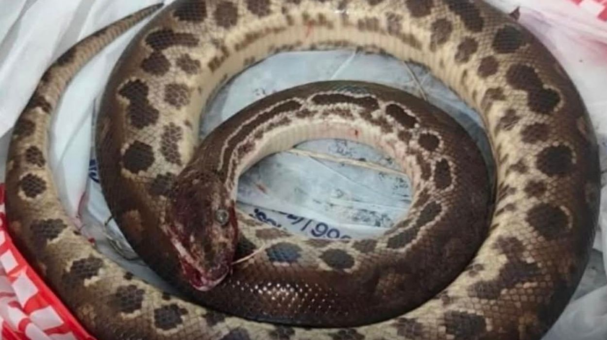 Filhote de sucuri morre após levar mordida de homem no interior de SP