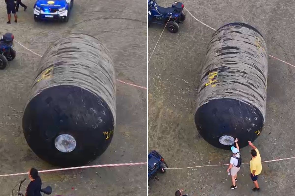 Objeto 'enorme' intriga banhistas após encalhar em praia do litoral de SP; descubra o que é  