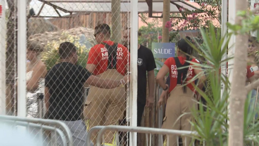 Homem morre durante festa de virada do ano em Brasília — Foto: TV Globo/Reprodução