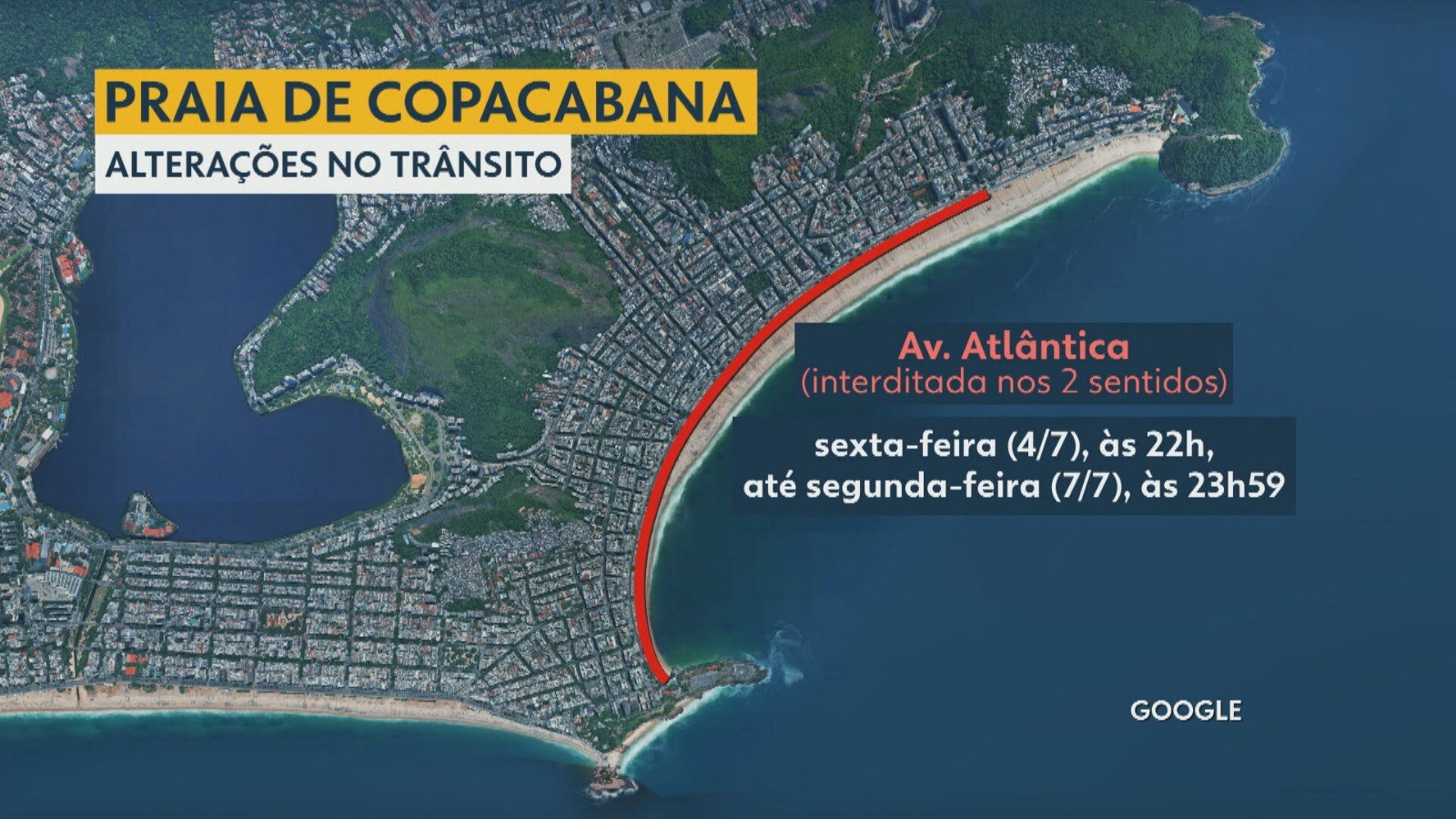 Copacabana já tem primeiras alterações no trânsito para cúpula dos Brics