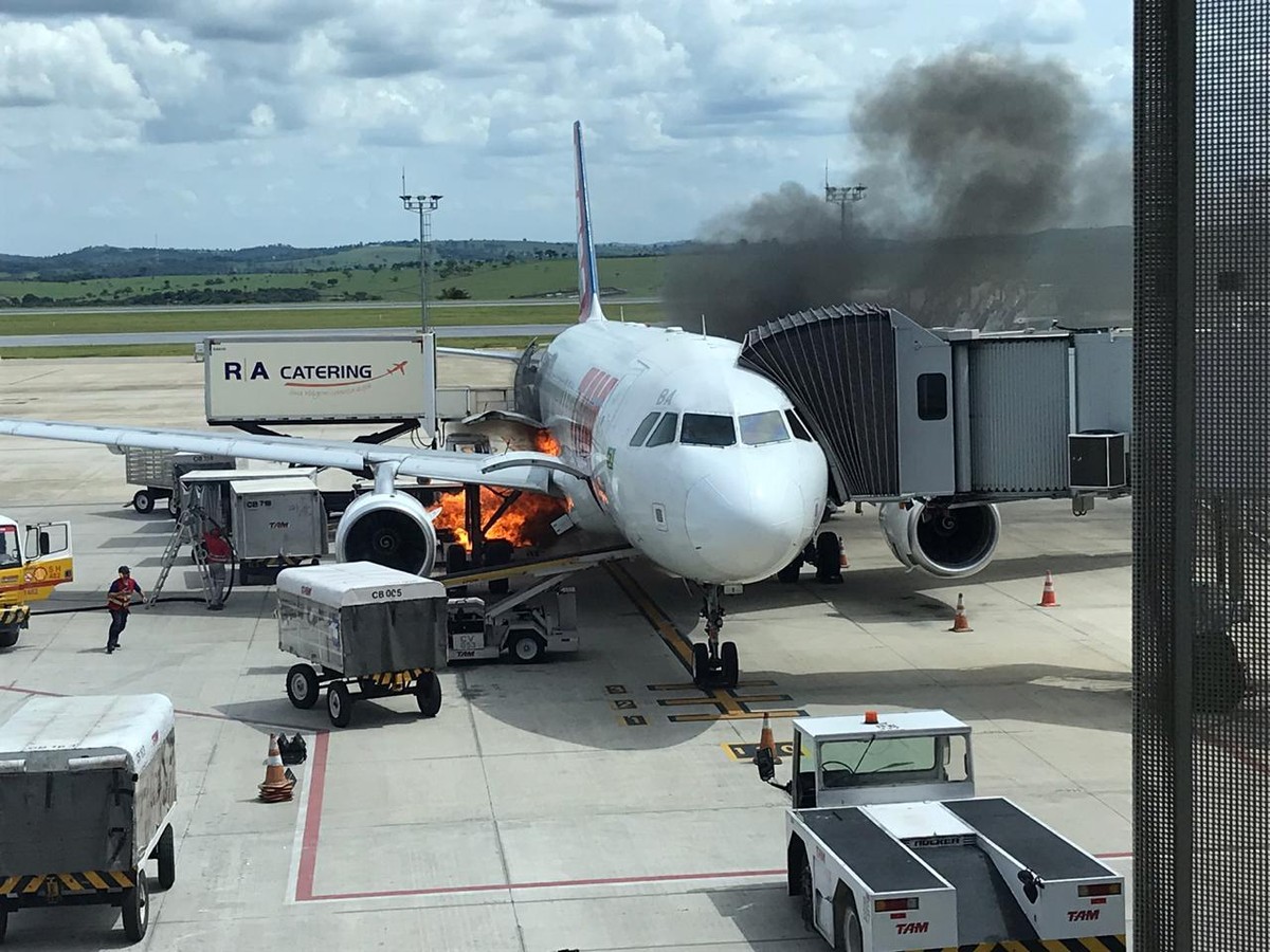 Homem coloca fogo em papéis dentro de avião da Gol que saiu de BH - Gerais  - Estado de Minas