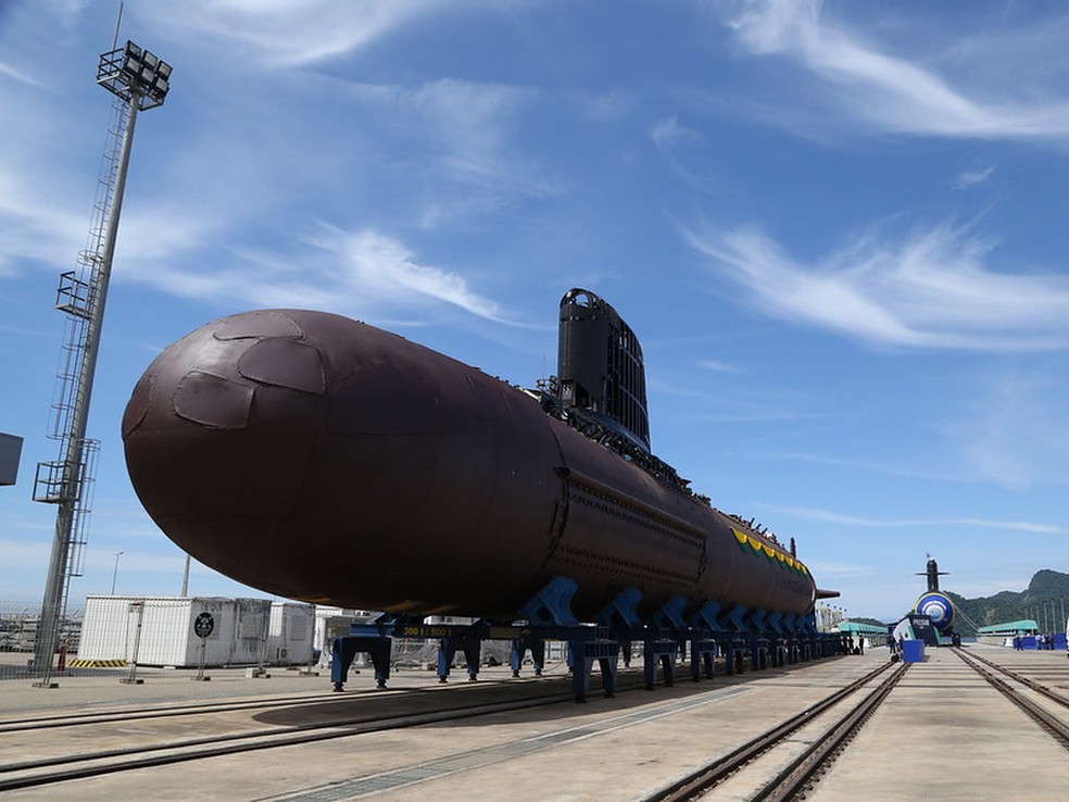 Tonelero é o terceiro submarino convencional com propulsão diesel-elétrica construído totalmente no Brasil, através do Prosub. — Foto: Divulgação Marinha do Brasil