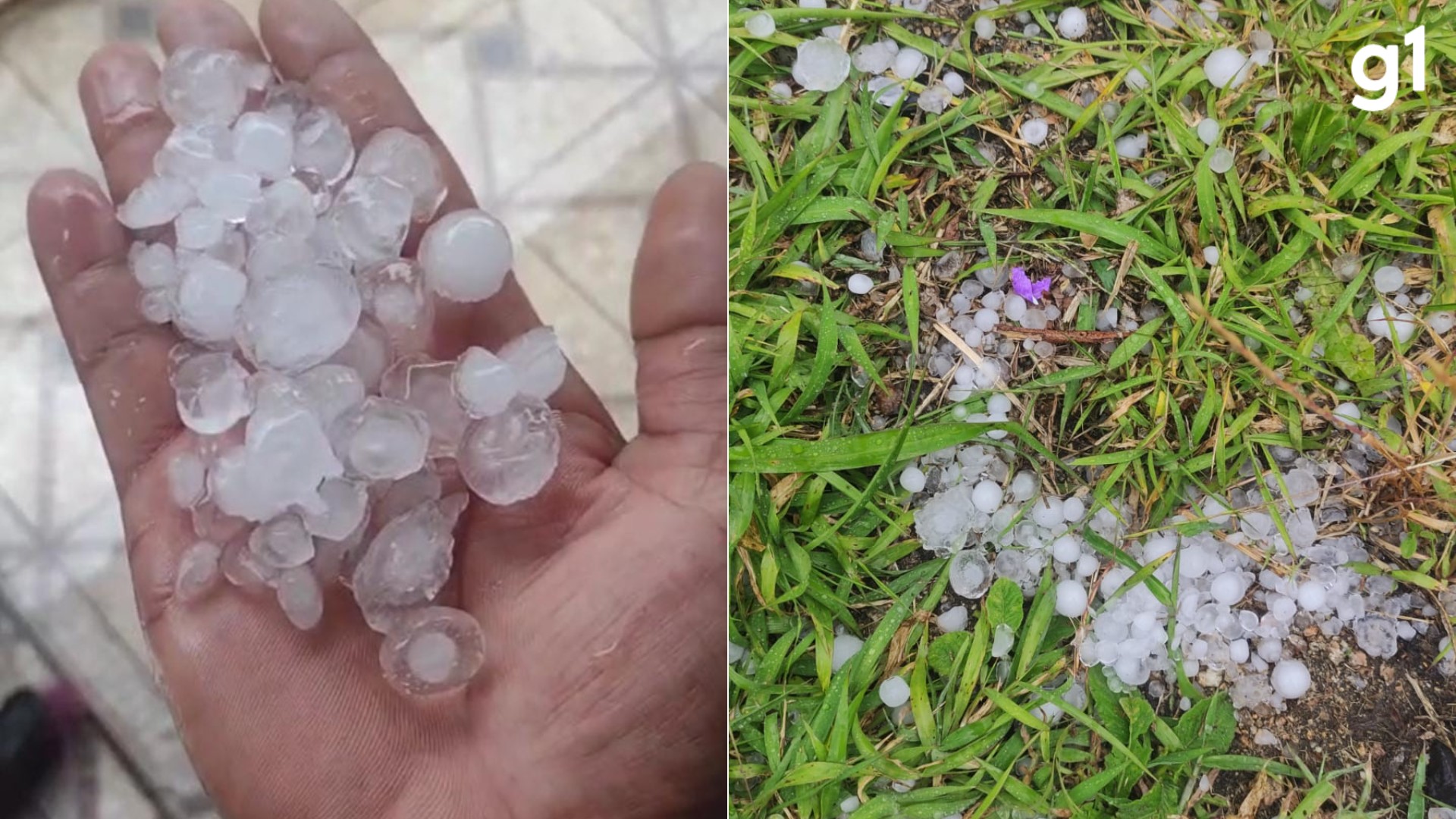 Após máxima de 32°C, granizo atinge bairro em Porto Alegre