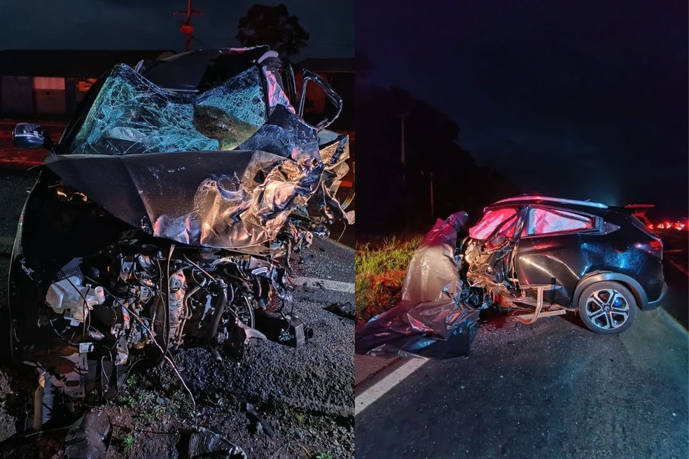 Uma pessoa morre e sete ficam feridas após carro bater de frente com ônibus de banda de SC que voltava de show no PR