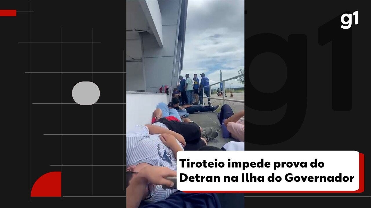 VÍDEO: Tiroteio interrompe prova do Detran na Ilha do Governador