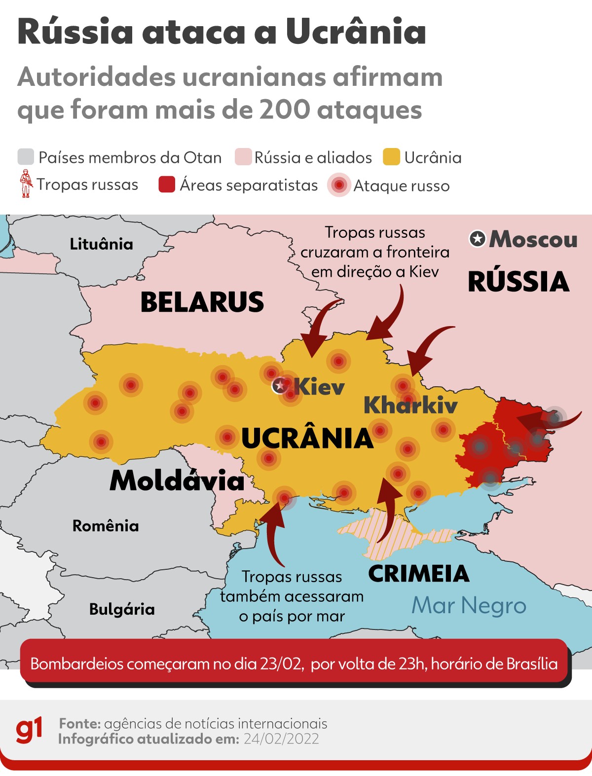 Onde fica a Ucrânia no mapa múndi? | G1