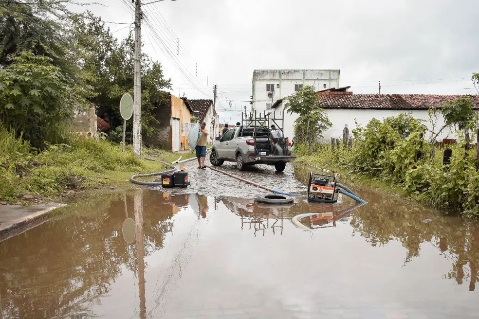 Município do PI que registrou 178 mm de chuva realiza ações emergenciais — Foto: Prefeitura de São João do Piauí
