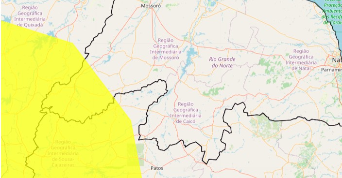 Inmet alerta para baixa umidade em 30 cidades do RN; veja lista