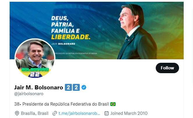 Duas semanas após deixar Presidência, Jair Bolsonaro altera descrição em perfis nas redes sociais