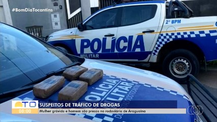 Suspeitos de tráfico de drogas são presos na rodoviária de Araguaína