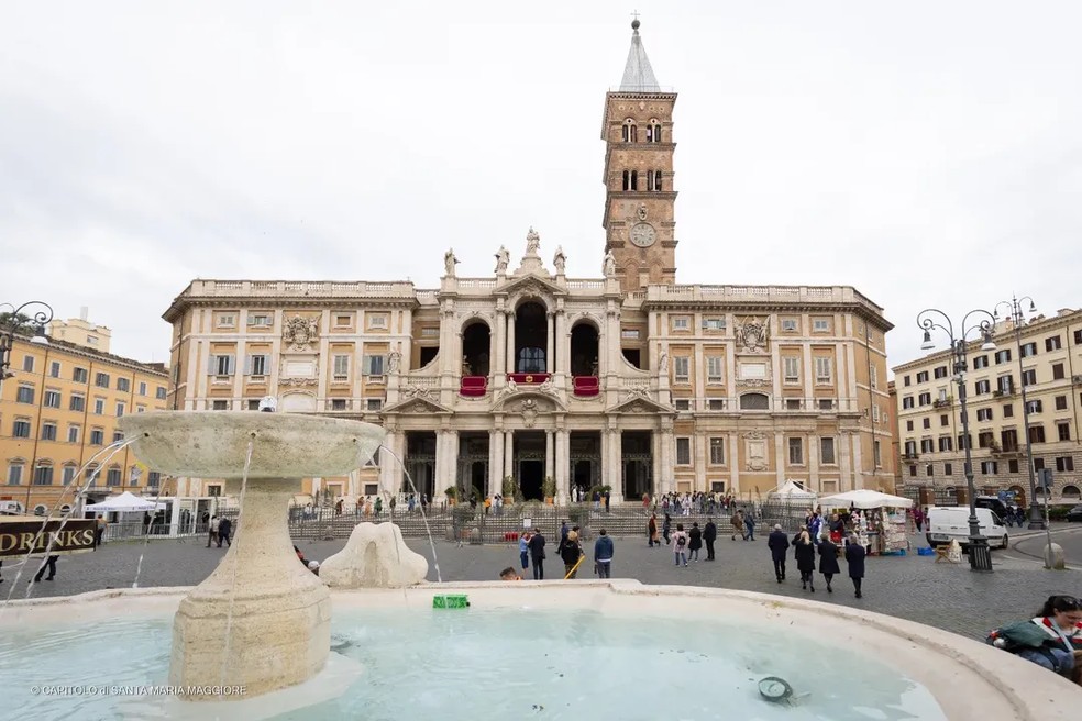 Fachada da Basílica de Santa Maria Maggiore, onde papa Francisco será enterrado. — Foto: Divulgação