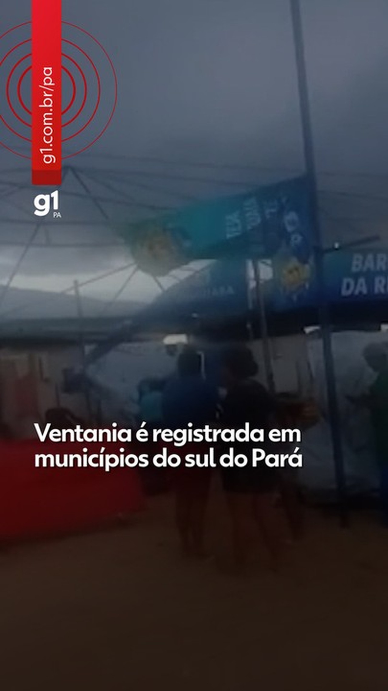 Ventania provoca estragos em praias no sul do Pará; VÍDEO