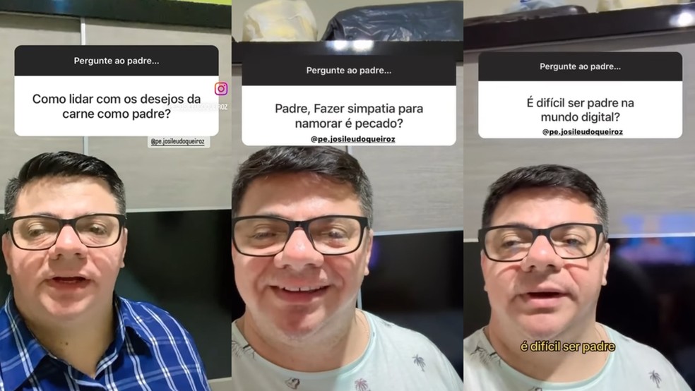 Padre Josileudo Queiroz tem mais de 150 mil seguidores. — Foto: Reprodução
