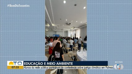 Alunos da rede pública participam de conferência sobre justiça climática em Palmas