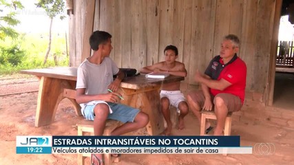 Estradas ficam intransitáveis após chuvas intensas no interior do TO