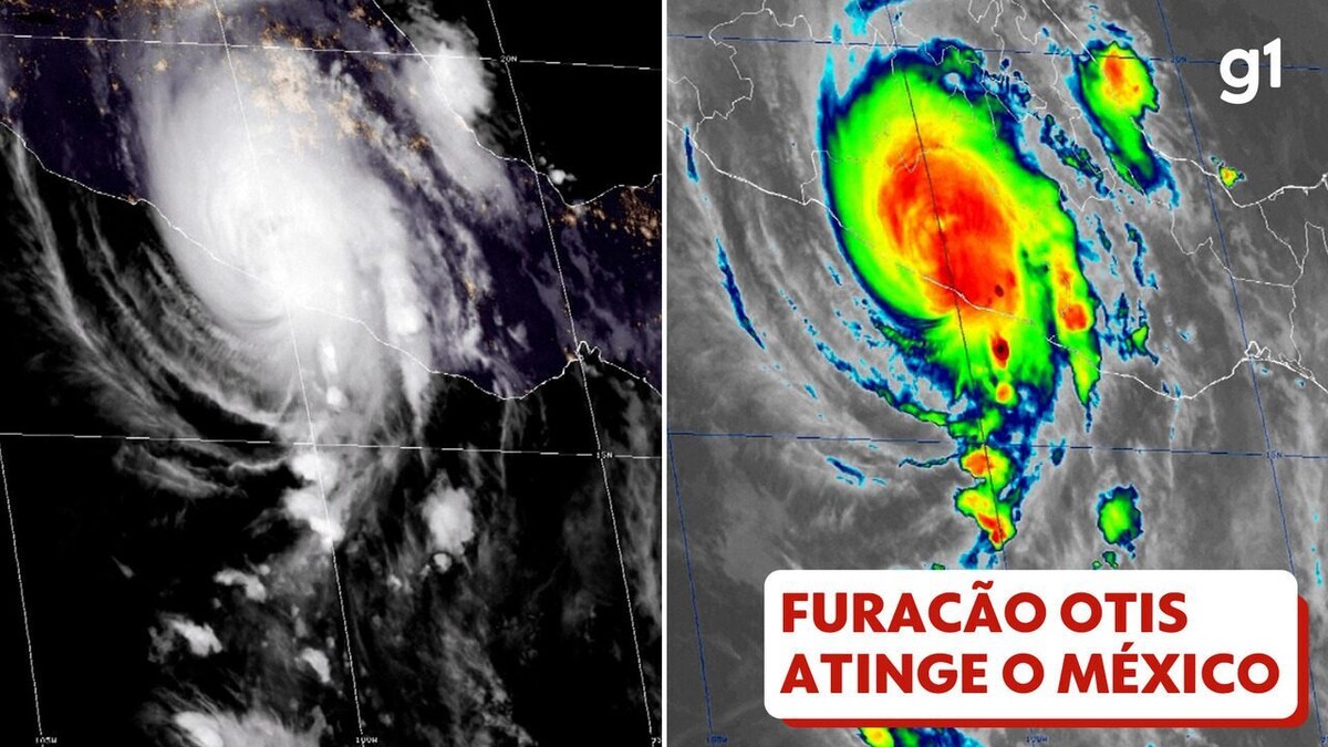 Furacão Otis regride após tocar o solo em Acapulco, no México, com ventos de até 270 km/h