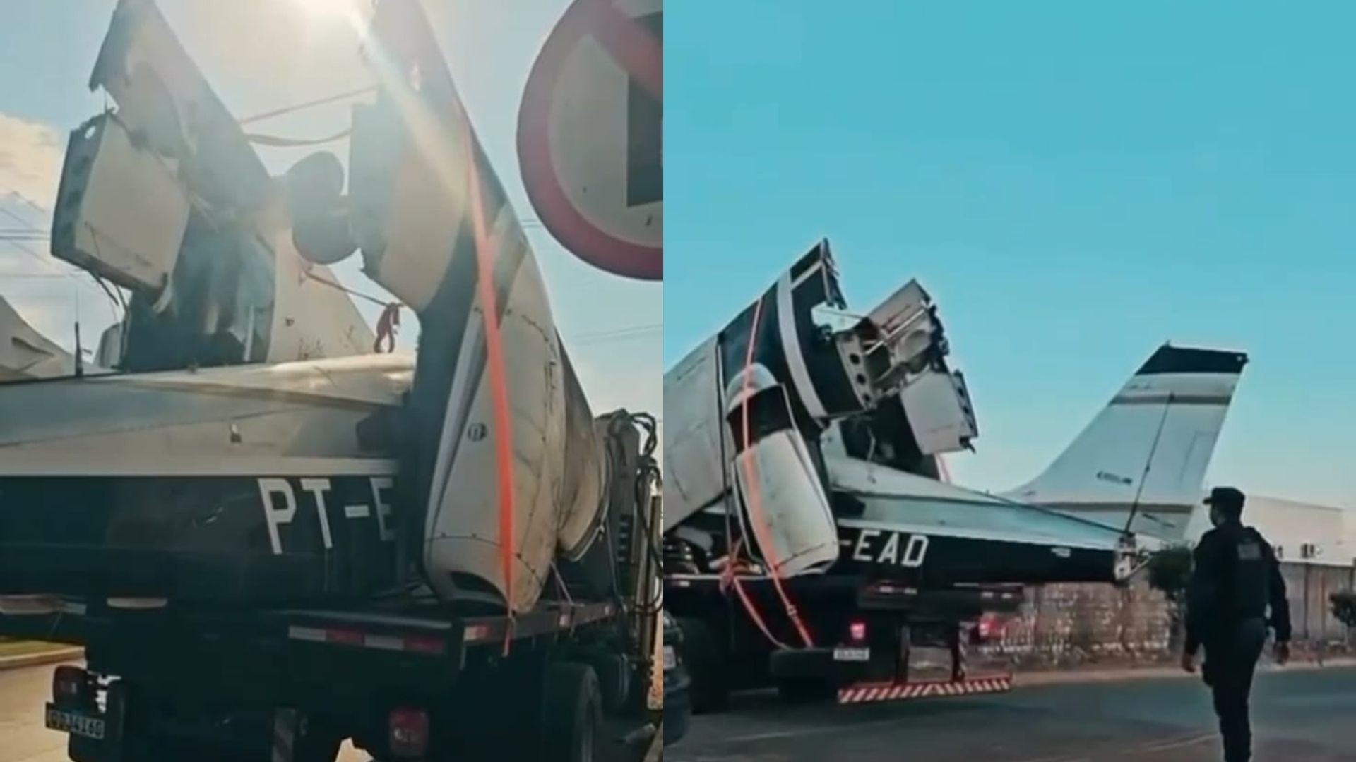 avião é encontrado desmontado em caminhão e 4 homens são presos em MT