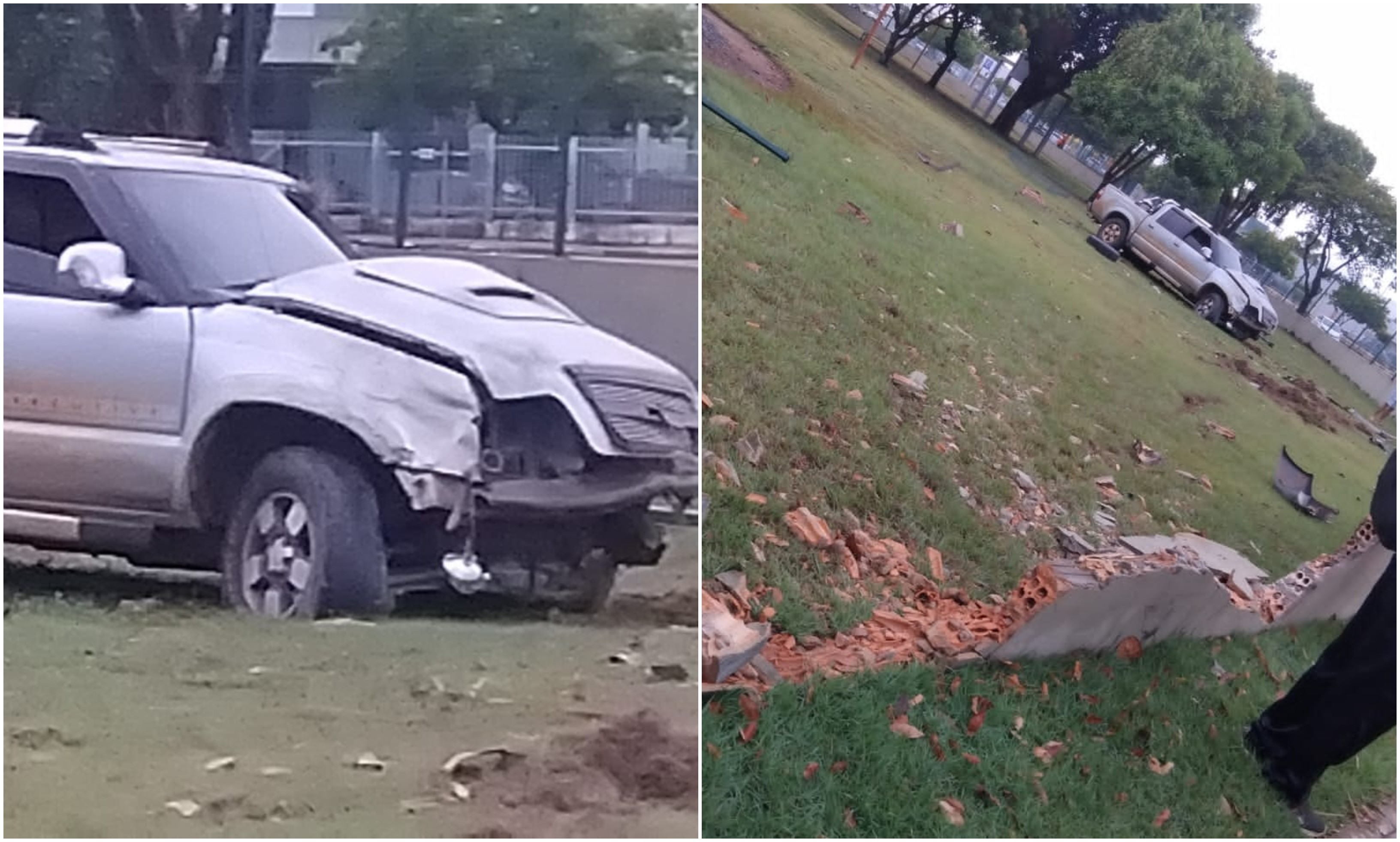 Jovem invade praça Simon Bolívar com caminhonete em Boa Vista