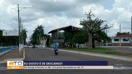 Gurupi tem feriado nesta quinta-feira (13) e ponto facultativo na quinta-feira (14)