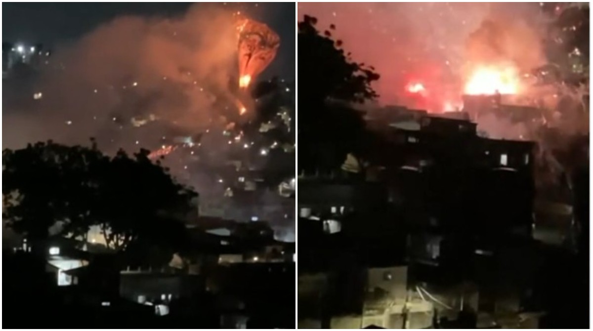 Balão enorme cai em cima de casa e solta fogos de artifício em Guaianazes, na Zona Leste de SP