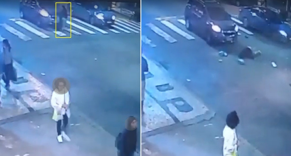 Vídeo mostra atropelamento que matou uma mulher em faixa no Centro de Petrópolis