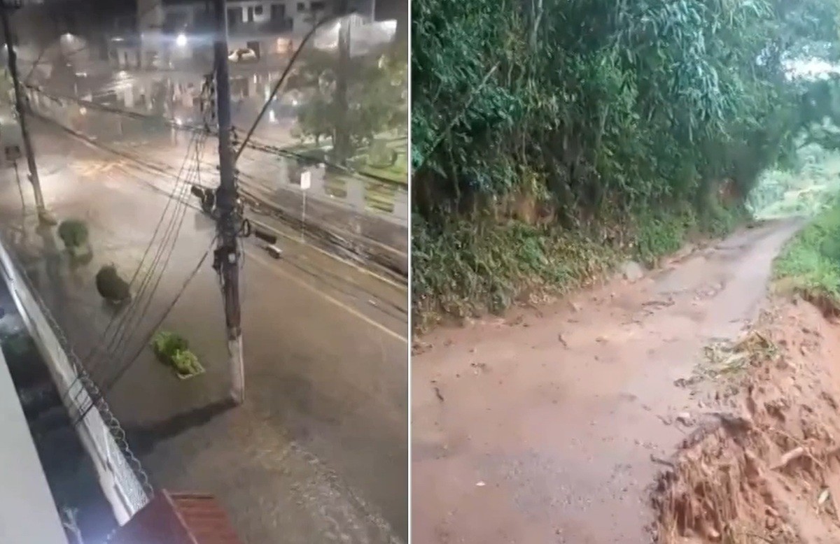 Chuva forte provoca madrugada de transtornos em Teresópolis