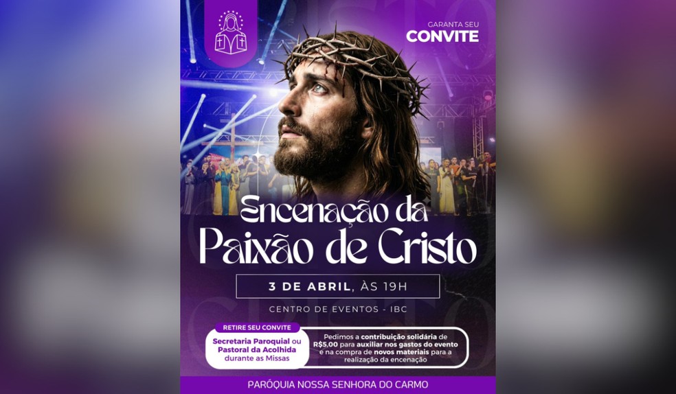 Maristela terá encenação da Paixão de Cristo — Foto: Reprodução/Redes sociais
