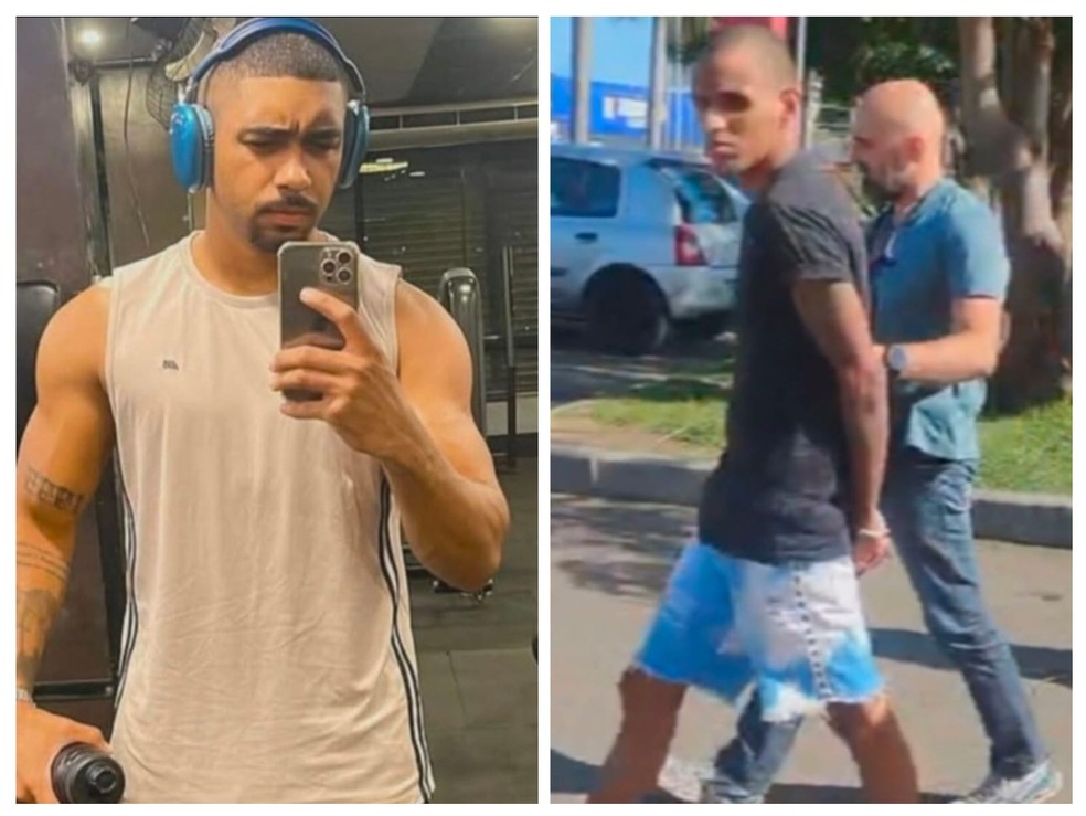 Erick Santos Maria e Davi de Souza Malto foram presos por participação na morte de Lais. — Foto: Reprodução TV Globo