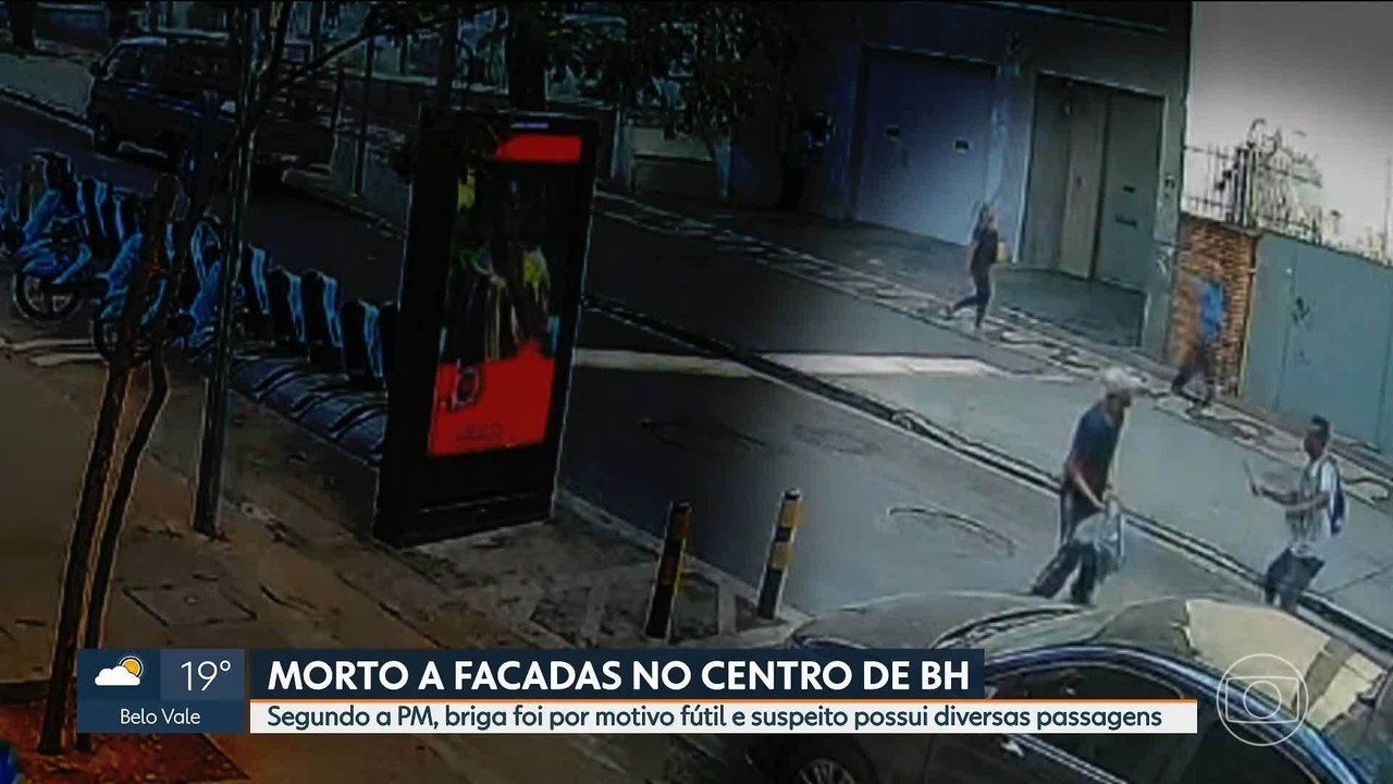 Homem é morto após ser esfaqueado no Centro de BH; vídeo mostra briga