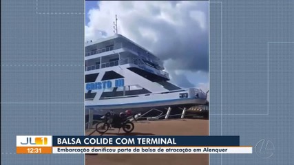 Embarcação colide com balsa do Terminal Hidroviário de Alenquer, no Baixo Amazonas