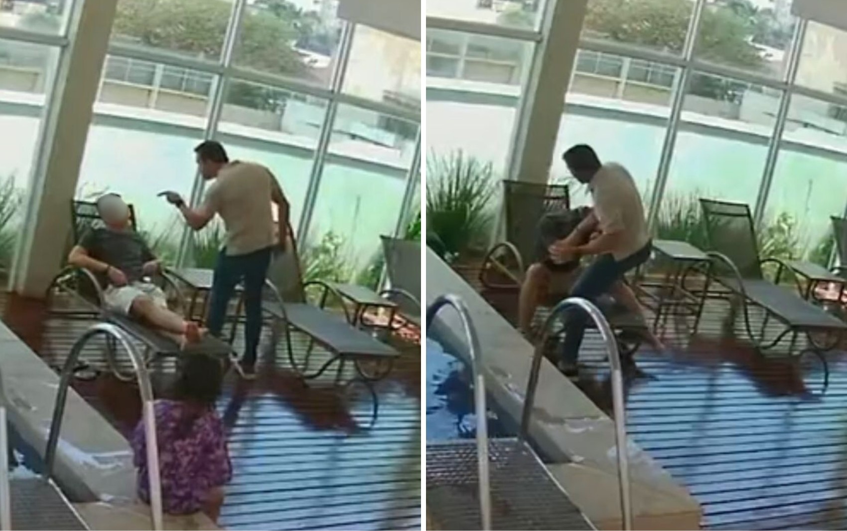 Advogado agride médico perto de piscina de prédio em frente a crianças; vídeo