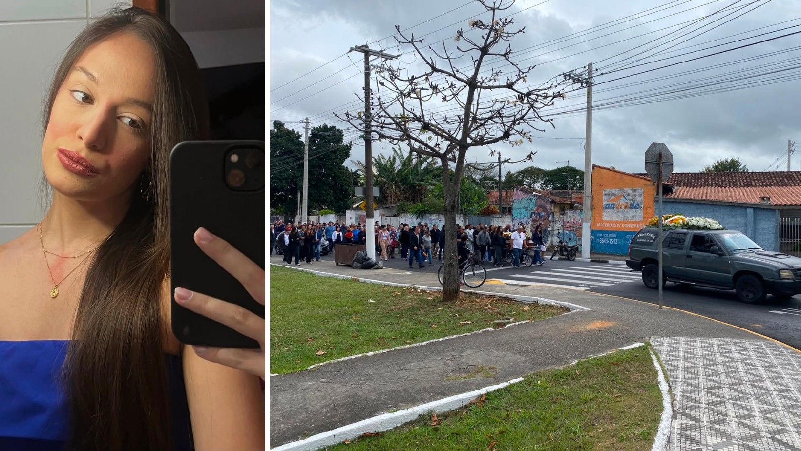 Com cortejo, estudante de Direito que foi assassinada a tiros é sepultada em Pindamonhangaba