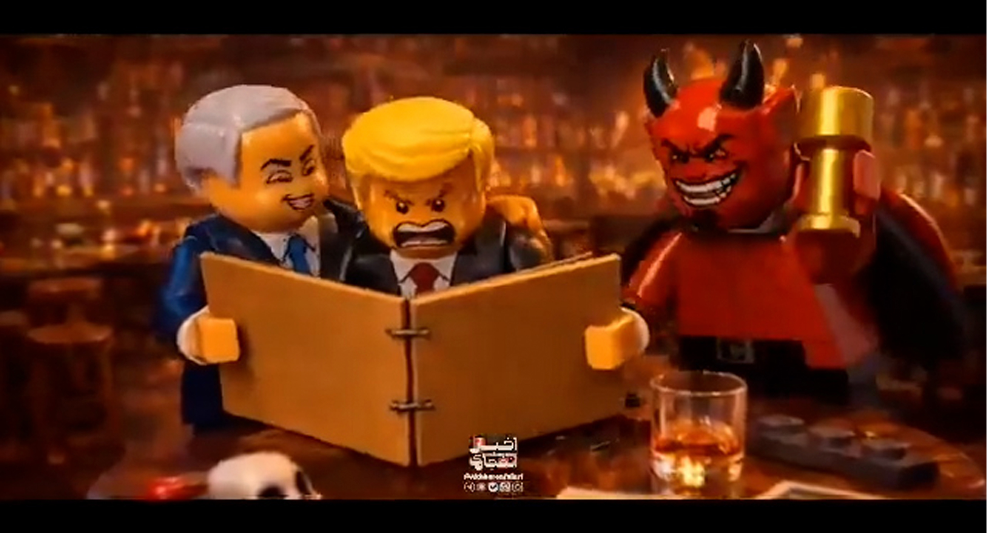 Irã cria animação em estilo Lego com provocações a Trump e acusação contra os EUA por ataque a escola; VÍDEO