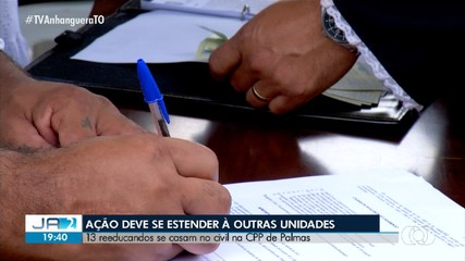 Dia de casamento: 13 reeducandos celebram união civil em CPP de Palmas