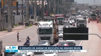 Ciclistas reclamam de desrespeito e falta de fiscalização no trânsito da Grande Belém