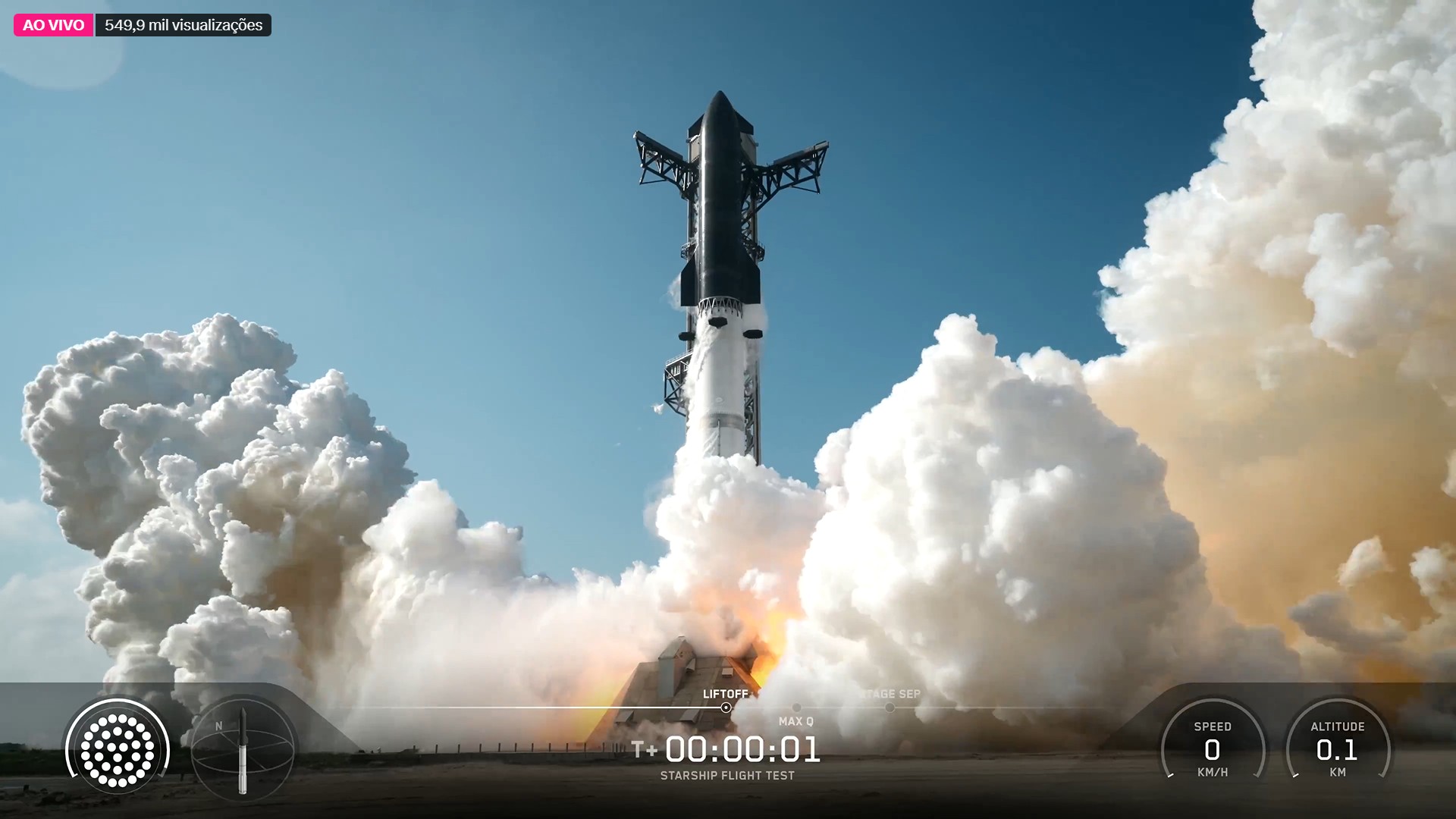SpaceX lança Starship, maior nave do mundo pela 12ª vez