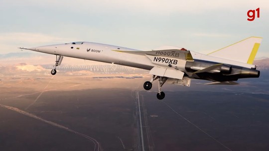 VÍDEO: avião supersônico XB-1 faz primeiro voo, como teste para futuro sucessor do Concorde - Programa: G1 Inovação 