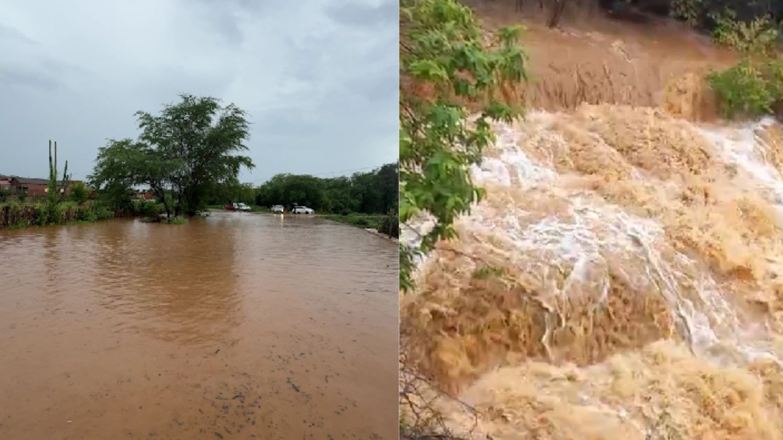 Vídeo: Chuvas fortes alagam cidades do Piauí e Inmet mantém alerta de perigo; veja volumes 