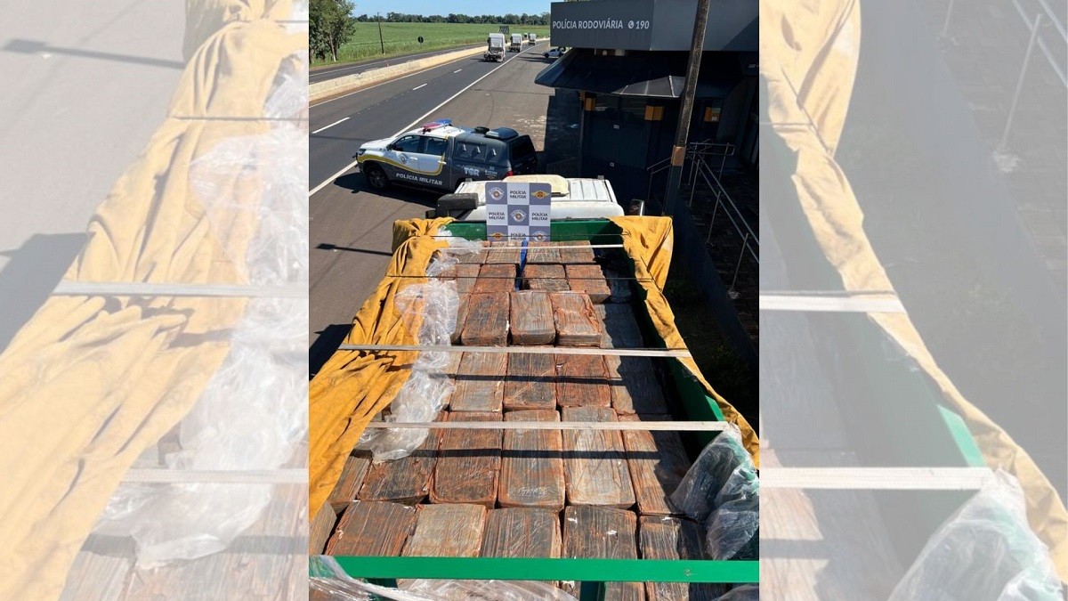 Polícia Rodoviária apreende 1,4 tonelada de maconha escondida em carga agrícola no interior de SP